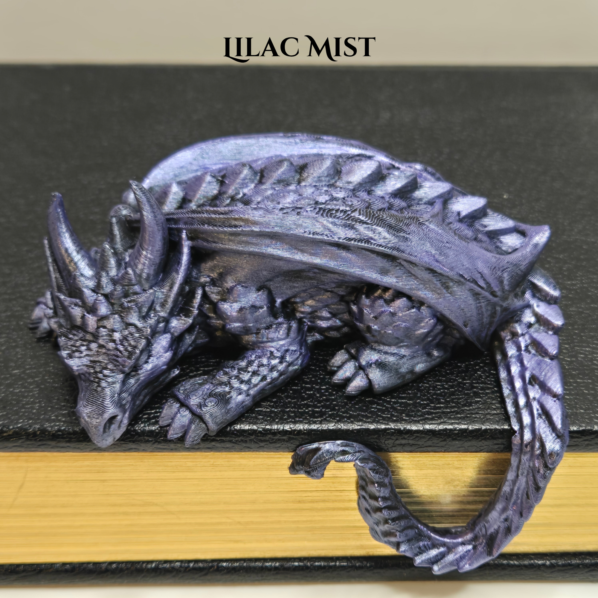 Sleepy Dragon Bookshelf Decor – Hand-Painted Fantasy Figurine | Book Nook Guardian