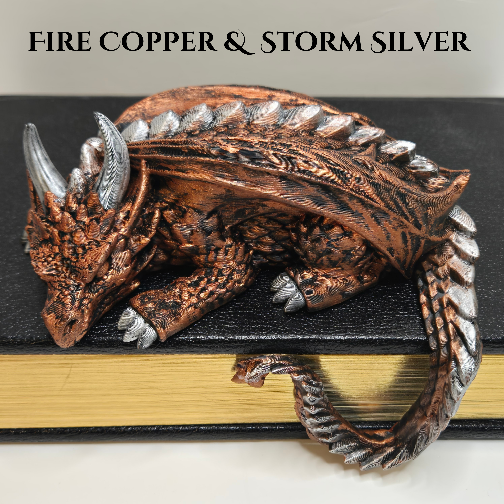Sleepy Dragon Bookshelf Decor – Hand-Painted Fantasy Figurine | Book Nook Guardian