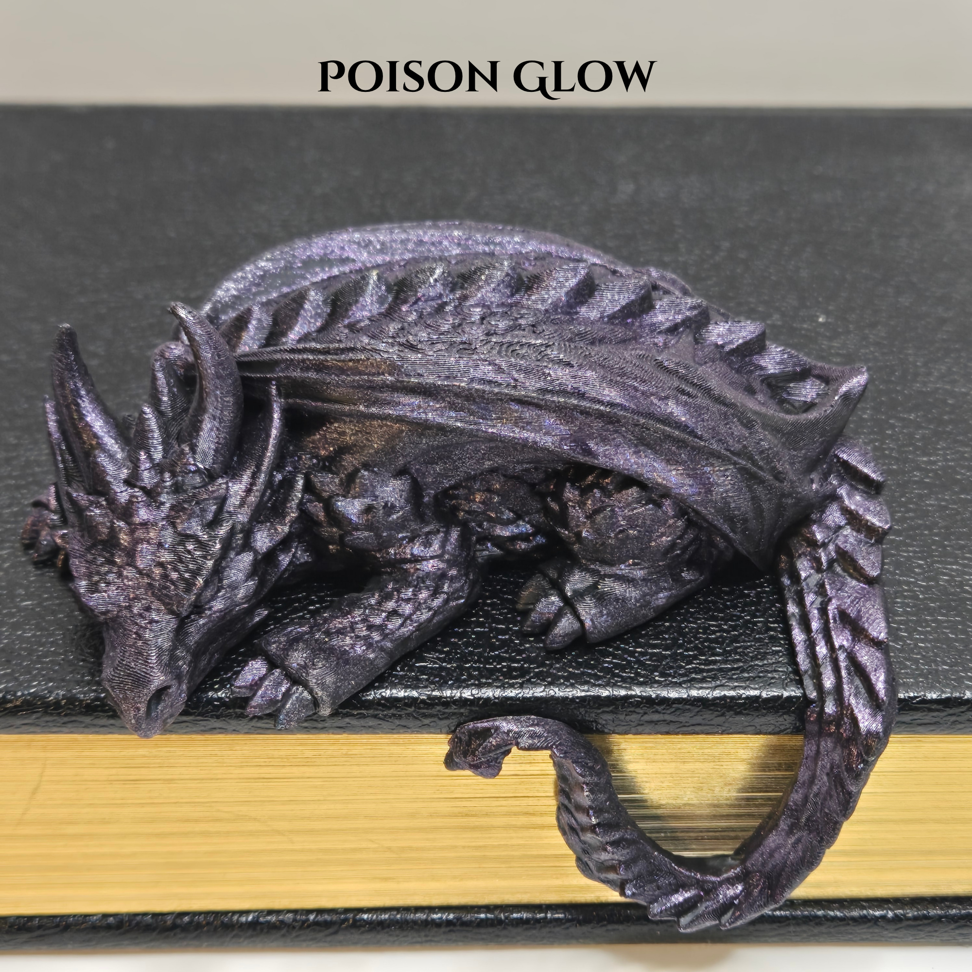 Sleepy Dragon Bookshelf Decor – Hand-Painted Fantasy Figurine | Book Nook Guardian